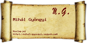 Mihál Gyöngyi névjegykártya